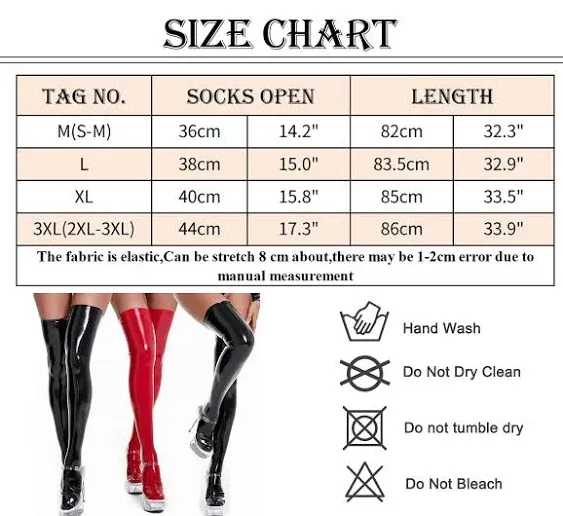 Women Leather Stockings Clubwear Thigh High Hosiery Shinny Metallic Stockings for Cosplay Party