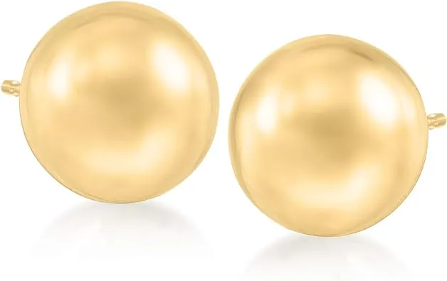 Ross-Simons 10mm 14kt Yellow Gold Ball Stud Earrings  | eBay