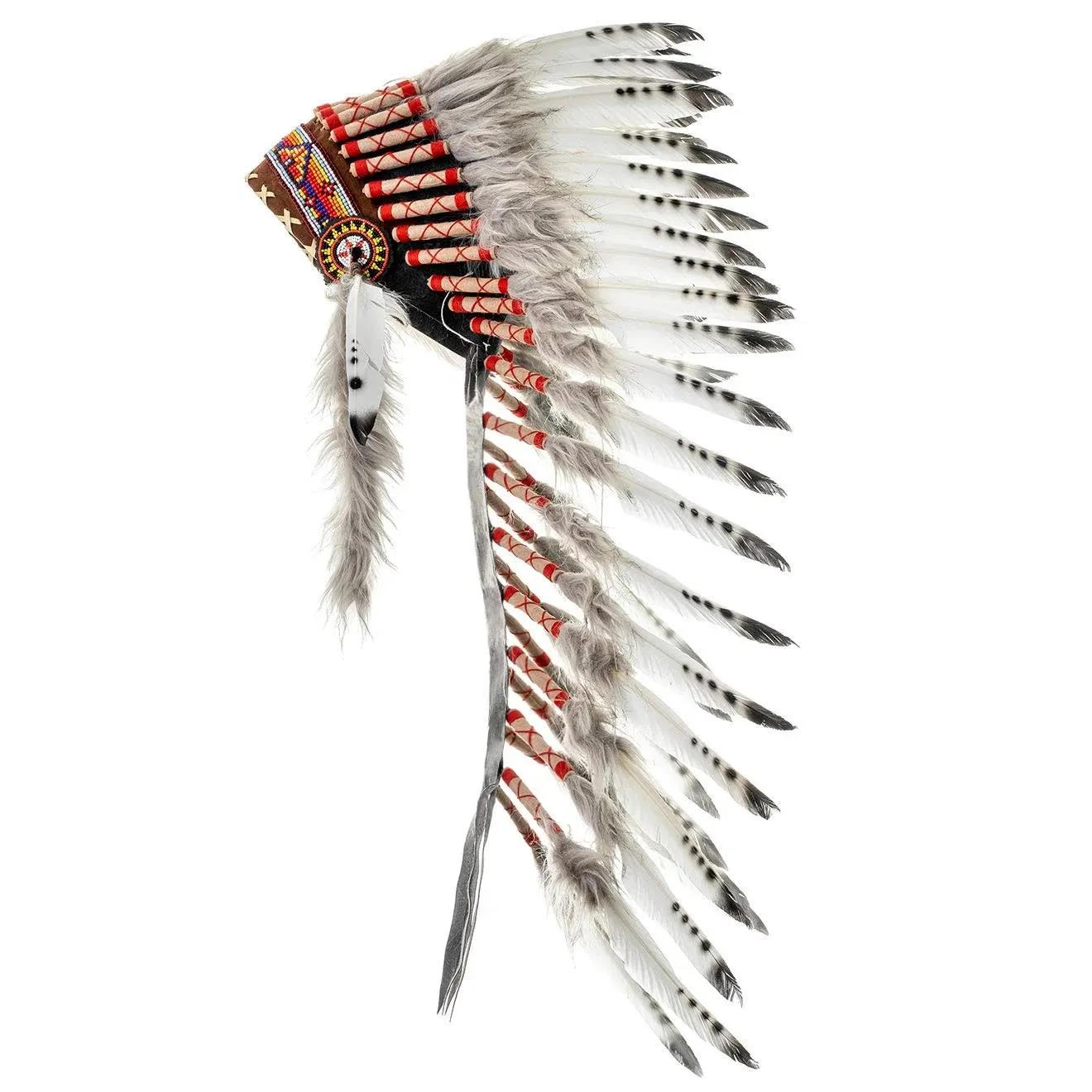 Novum Crafts Feather Headdress | Native American Indian Inspired | Choose Color