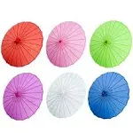 Thy Collectibles Set of 6 33 inch Japanese Chinese Umbrella Parasol for Wedding ...