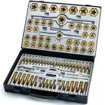 86pcs Tap and Die Set Titanium Coated Steel Tap Set and Die