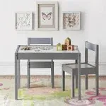 Baby Relax Hunter 3-Piece Kiddy Table &amp; Chair Kids Set, Grey 3-Piece Set