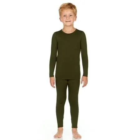 Thermajohn Boy's Ultra Soft Thermal Underwear Long Johns Set with Fleece Lined ...