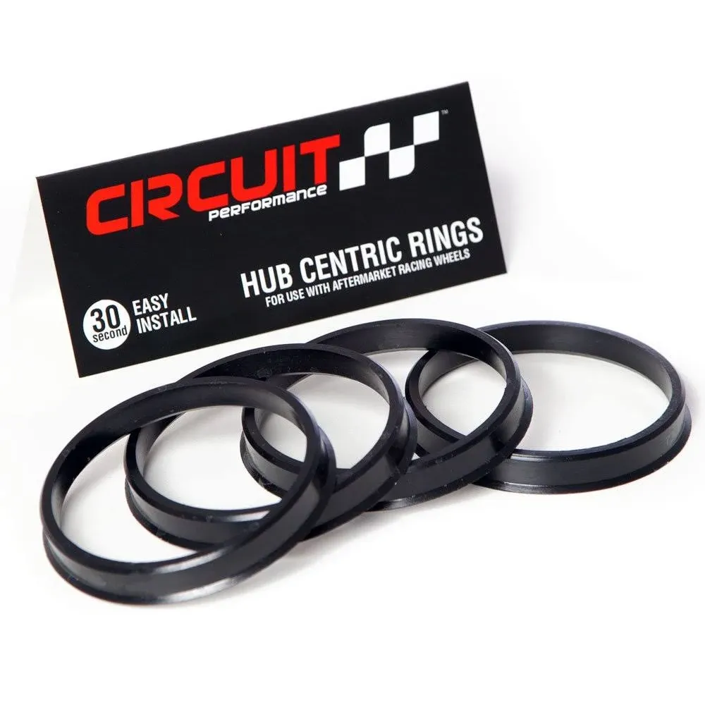 Circuit Performance 72.56mm OD to 56.1mm ID Black Plastic Polycarbonate Hub Centric Rings