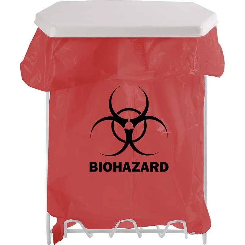 Biohazard Bag Holder, 1 gal., White