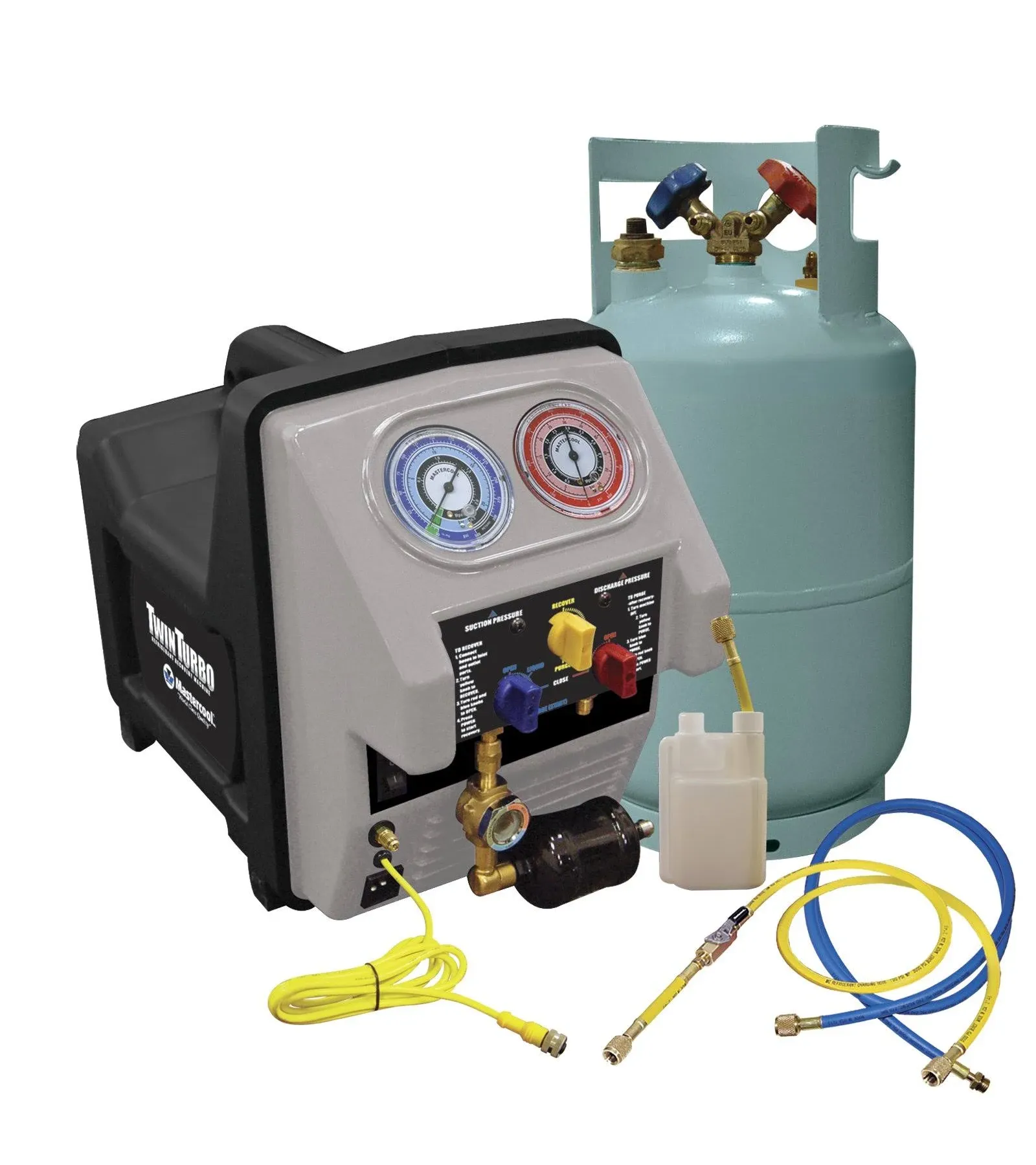 Twin Turbo Refrigerant Recovery System W/Oil Separation Modu