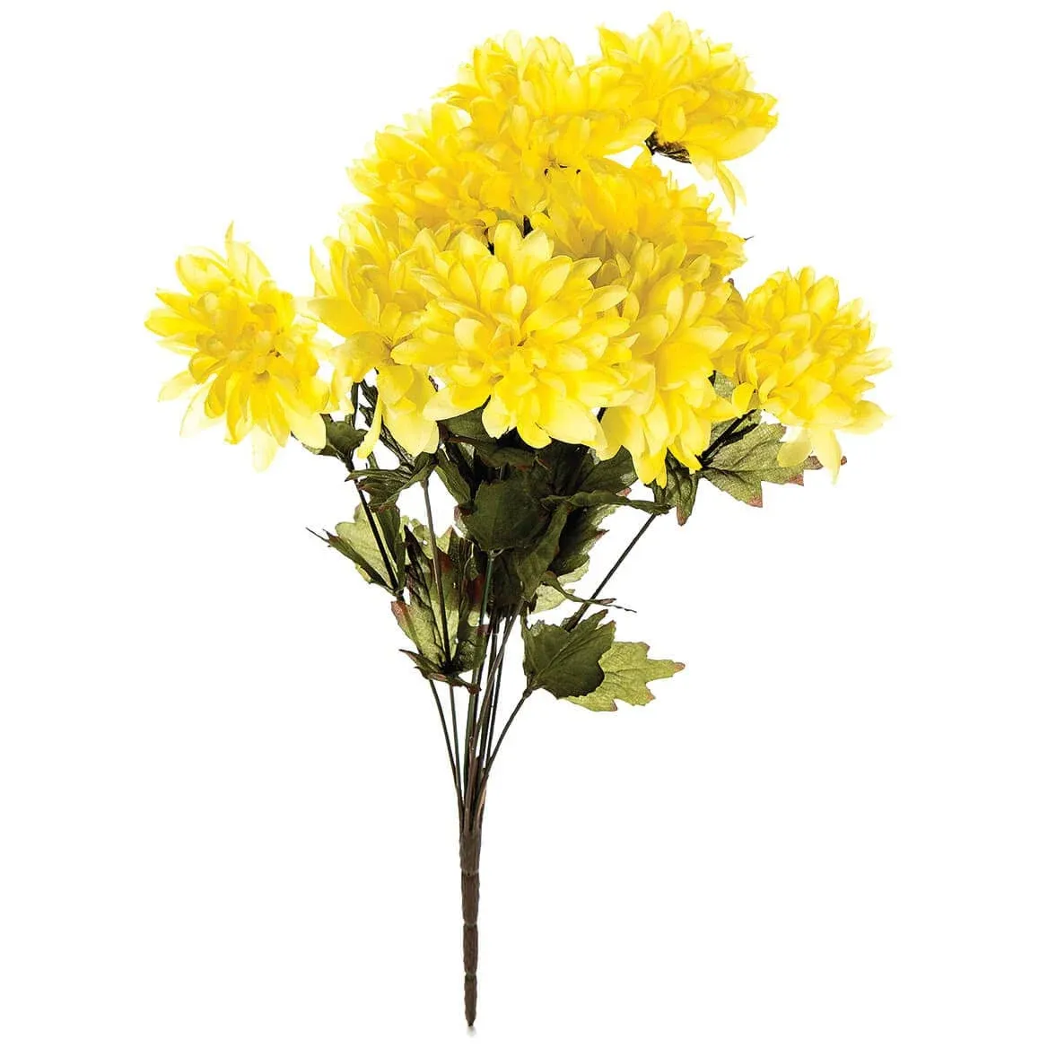 Artificial Mum Bush by Oakridge Silk Floral Dcor, Yellow