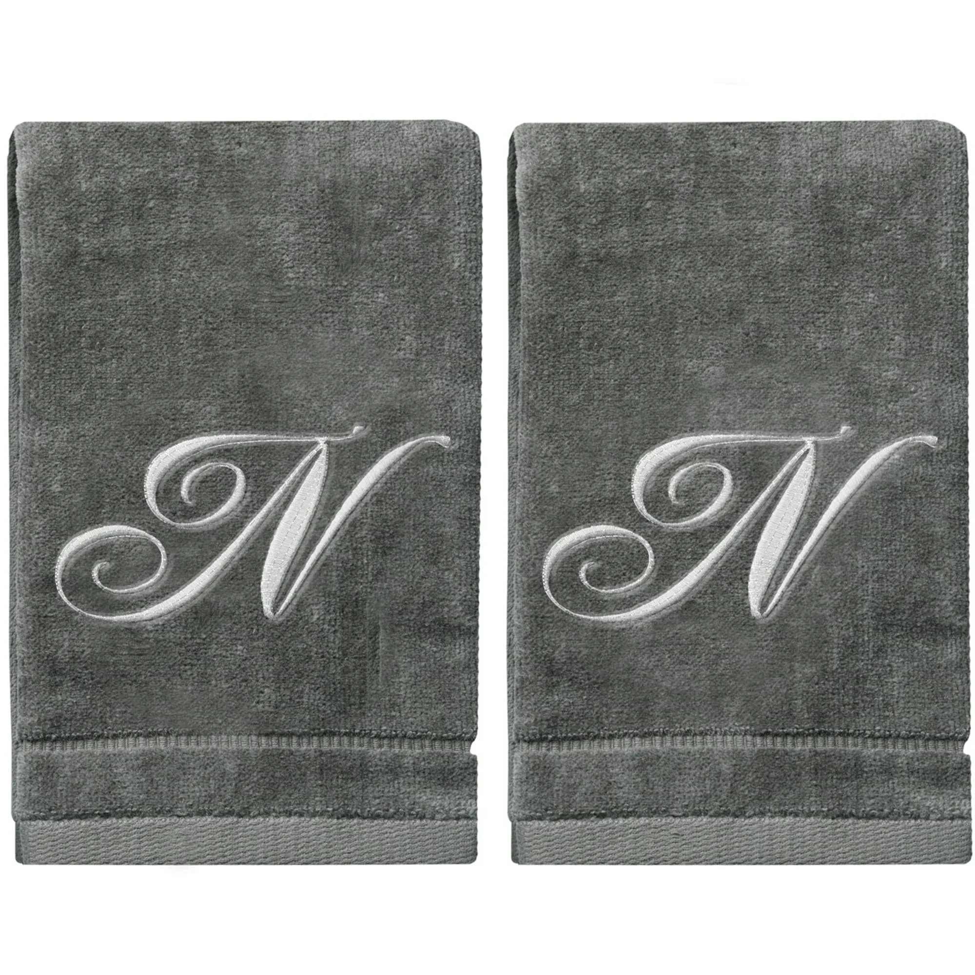 Monogrammed Towels Fingertip, Personalized Gift, 11 x 18 Inches R 