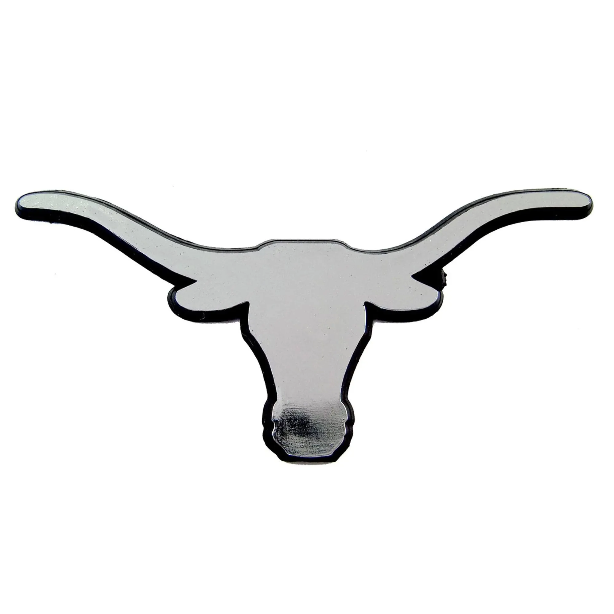 FANMATS 60321 Texas Longhorns Molded Chrome Plastic Emblem - Longhorn Primary Logo