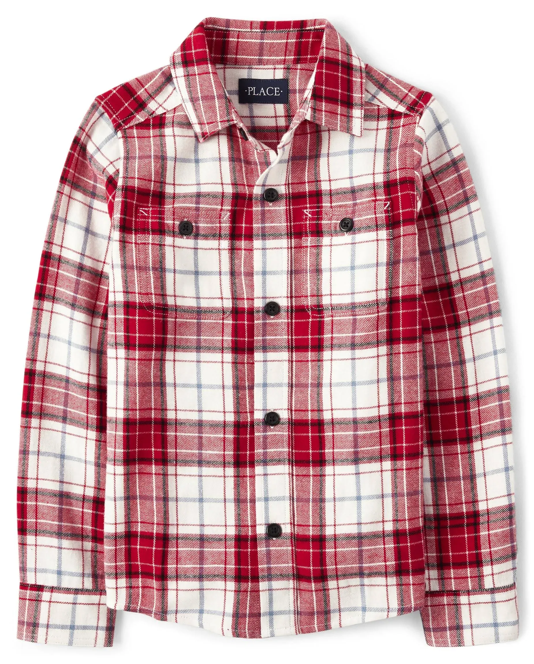 The Children's Place Boys' Long Sleeve Plaid Flannel Button Up Shirt