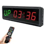 Ledbrigym Gym Timer Clock Digital Interval Tabata Two Green+four Red 1.5&#034; 