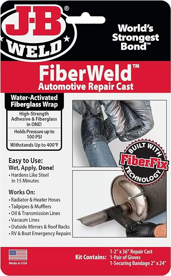 J-B Weld FiberWeld 2" x 36" Automoitve Repair Cast, Black (38237)