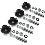 (Pack of 4) Trailer Axle Kits with 4 on 4&#034; Bolt Idler Hub &amp; 1&#034; Round BT8 Spindle