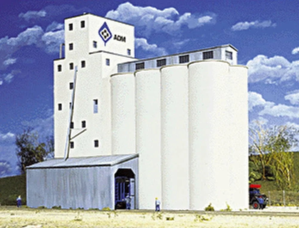 Walthers Cornerstone Series Kit HO Scale ADM Grain Elevator & Accessories