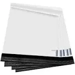 KKBESTPACK Poly Mailers Shipping Envelope Self Sealing Bags (12x15.5 100pc) (PM100), White