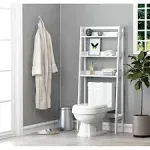 Utex 3-Shelf Bathroom Organizer Over The Toilet, Bathroom Spacesaver (White)