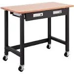 Seville Classics UltraGraphite Wood Top Workbench On Wheels