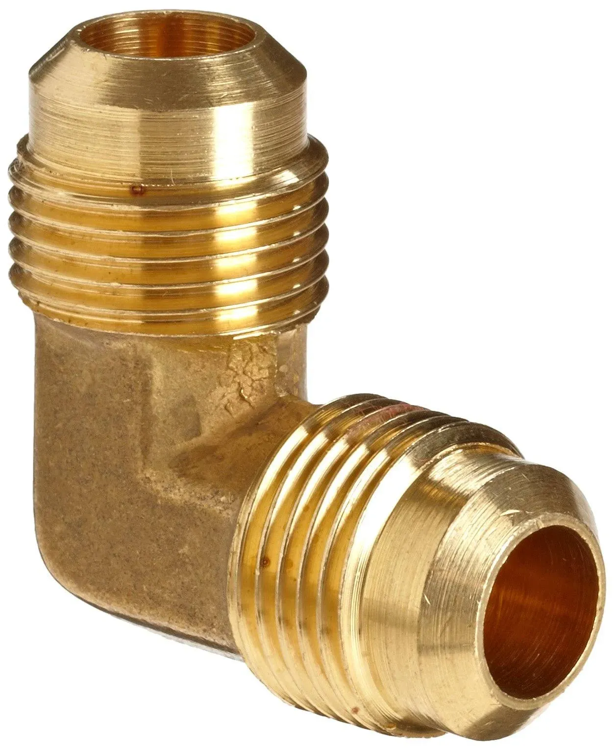 Anderson Metals Brass Tube Fitting, 90 Degree Elbow, 1/2" x 1/2" Flare