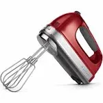 KitchenAid 9-Speed Digital Hand Mixer with Turbo Beater II Accessories and Pro Whisk - Contour Silver