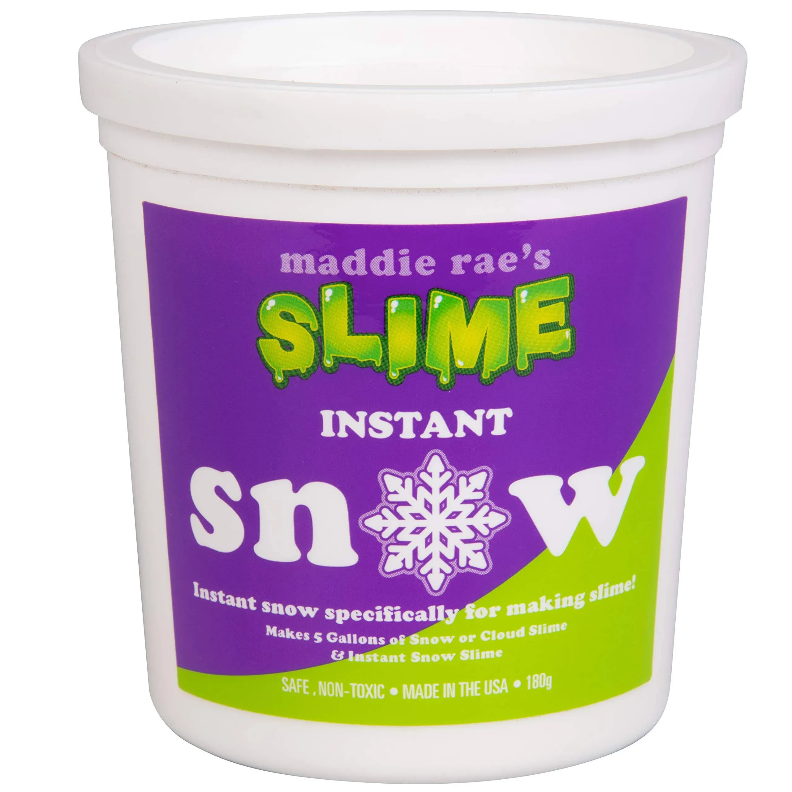 Maddie Rae's Instant Snow XL Pack- Makes 5 Gallons of Fake Artificial Snow- Best Powder for Cloud Slime, Made in The USA - Safe Non-Toxic