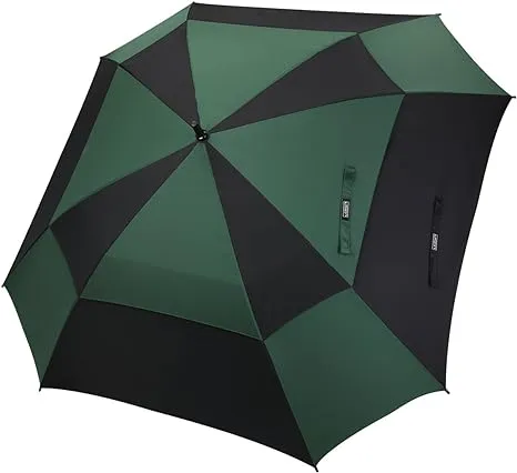 G4Free Extra Large Golf Umbrella 62/68 inch Vented Square Umbrella Windproof Auto Open Double Canopy Oversized Stick Umbrella