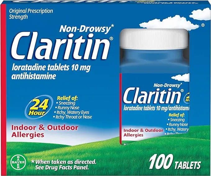 Claritin Non-Drowsy Indoor & Outdoor 24 Hour Allergy Relief, Tablets - 70 count