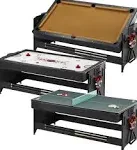 7&#039; Pool Table, Air-Hockey, Table Tennis, Multi-Game Ping Pong - Blue 3-in-1